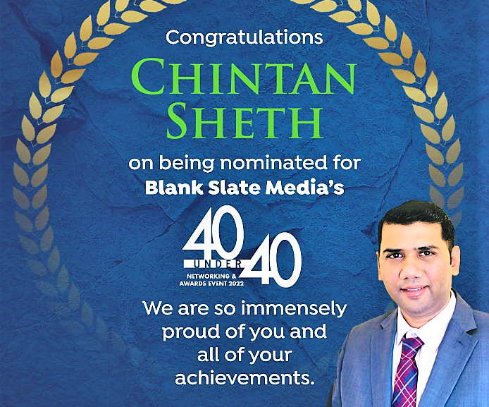 Chintan Sheth 40 Under 40 Nominee